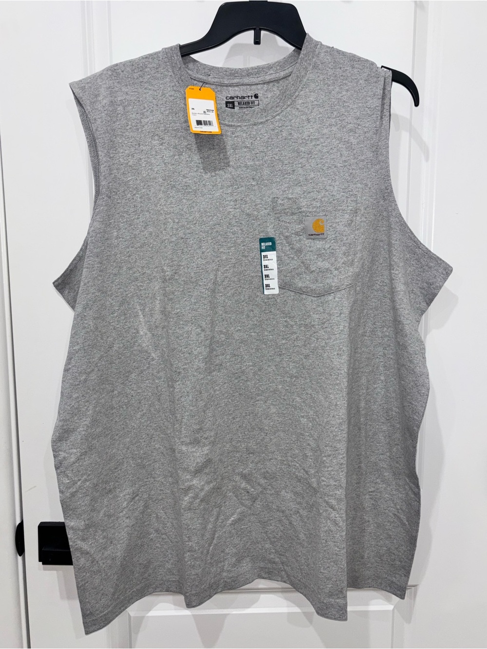 Carhartt Men's Heather Gray Sleeveless Pocket Tee